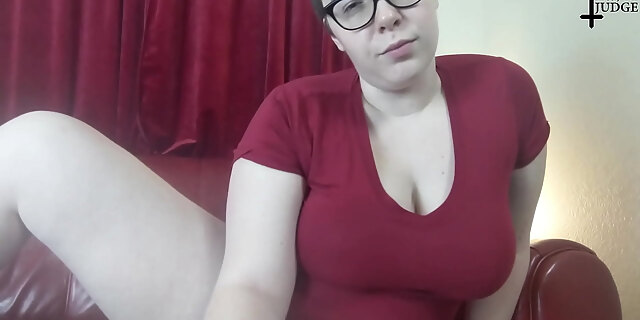 big tits,compilation,femdom,femdom handjob,glasses,handjob,strapon